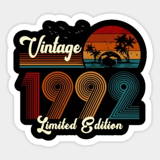 Vintage 1992 Shirt Limited Edition 28th Birthday Gift Sticker